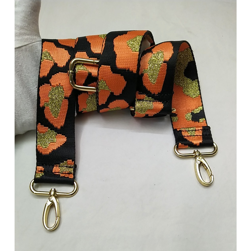 Oliver Bonas Multicolor Nylon Floral Replacement Strap Goldtone Push Gate Hook